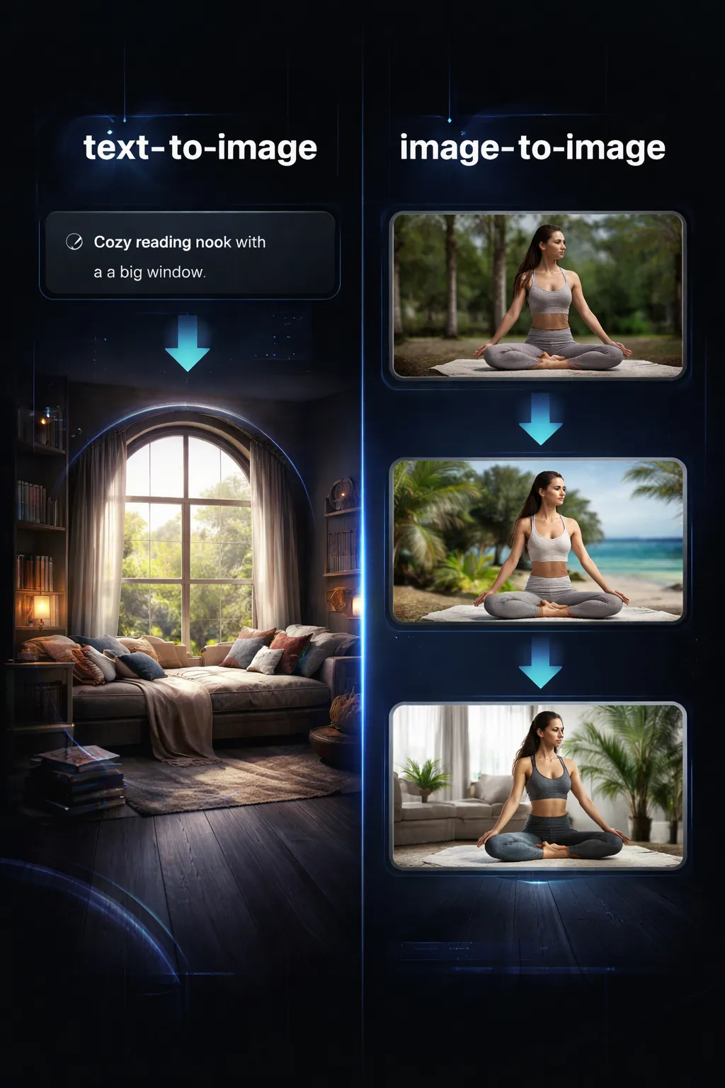 InvokeAI text to image and image to image generation tools